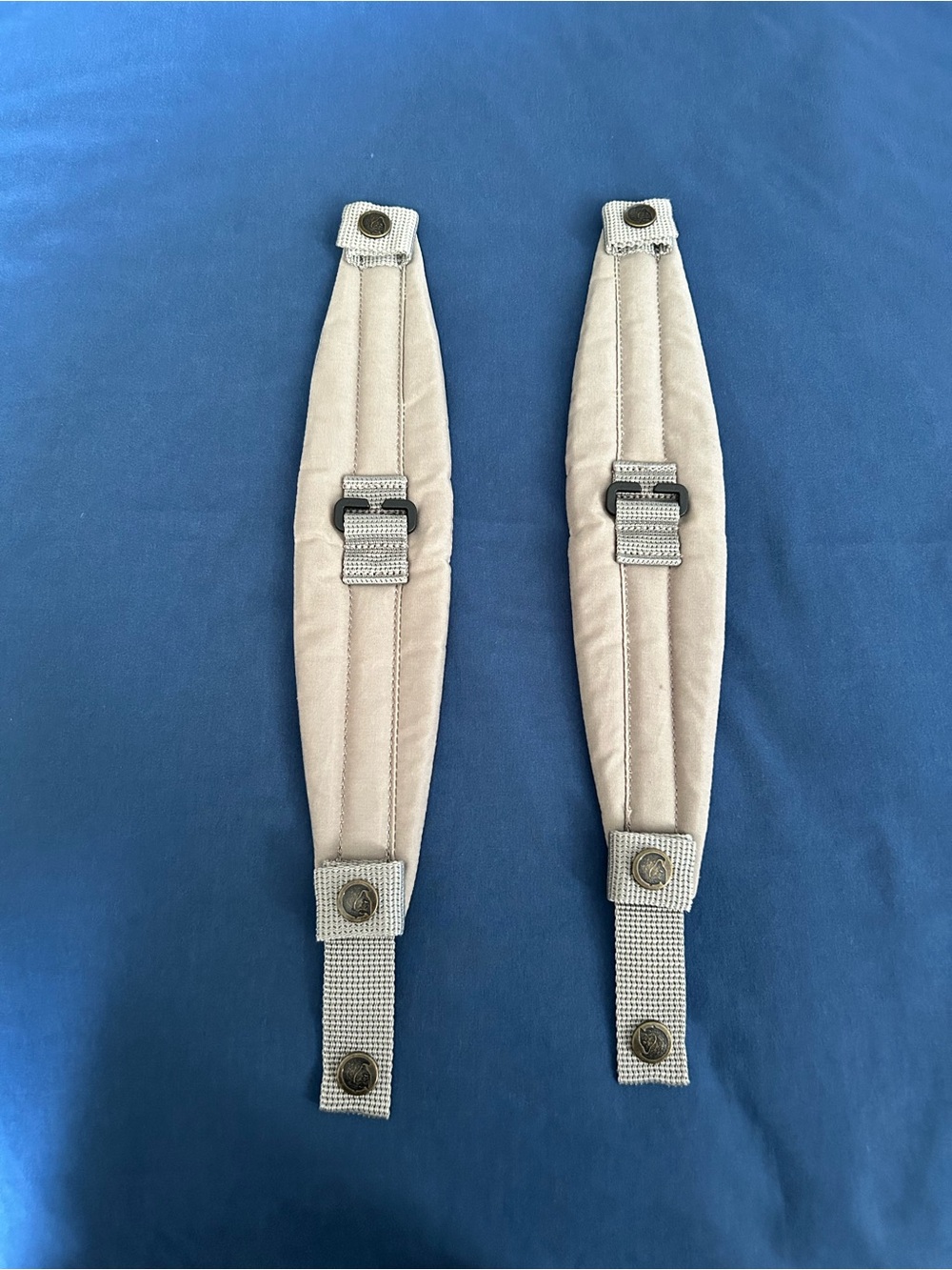 Pair of grey Padded Bag Shoulder Straps